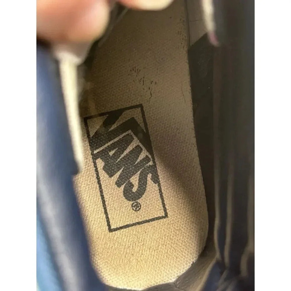 Size 7 Mens VANS Sk8-Hi High Top Multicolor Old School White Blue - Picture 8 of 9